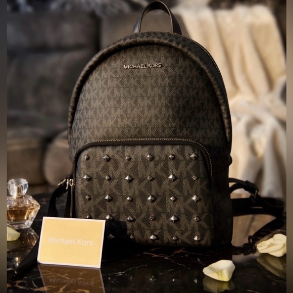 Michael Kors Black Studded Backpack - Picture 5 of 14